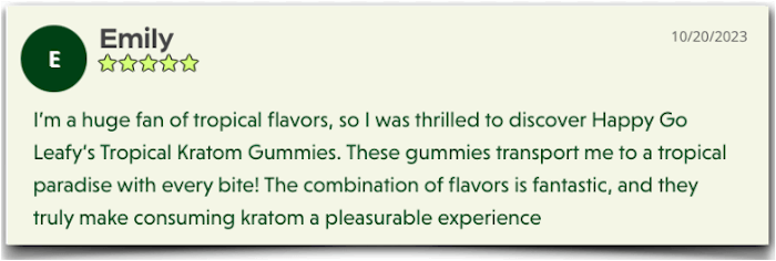 Happy Go Leafy Kratom Gummies Reviews
