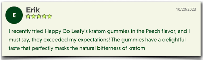 Real Happy Go Leaf Kratom Gummies Review